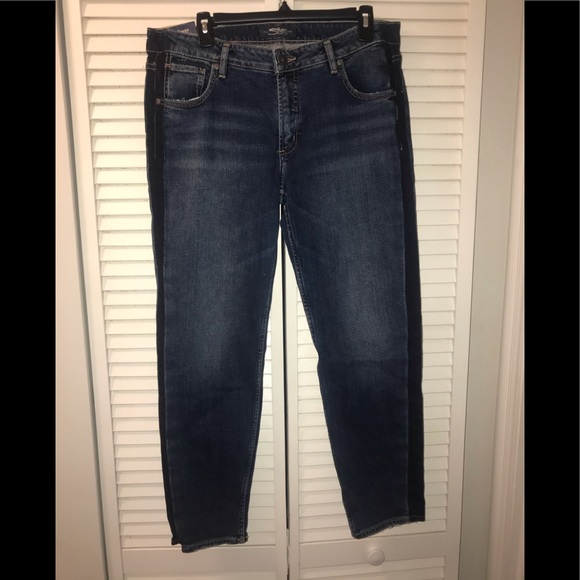 🔥Silver vintage mid rise ankle slim jeans - Picture 2 of 8